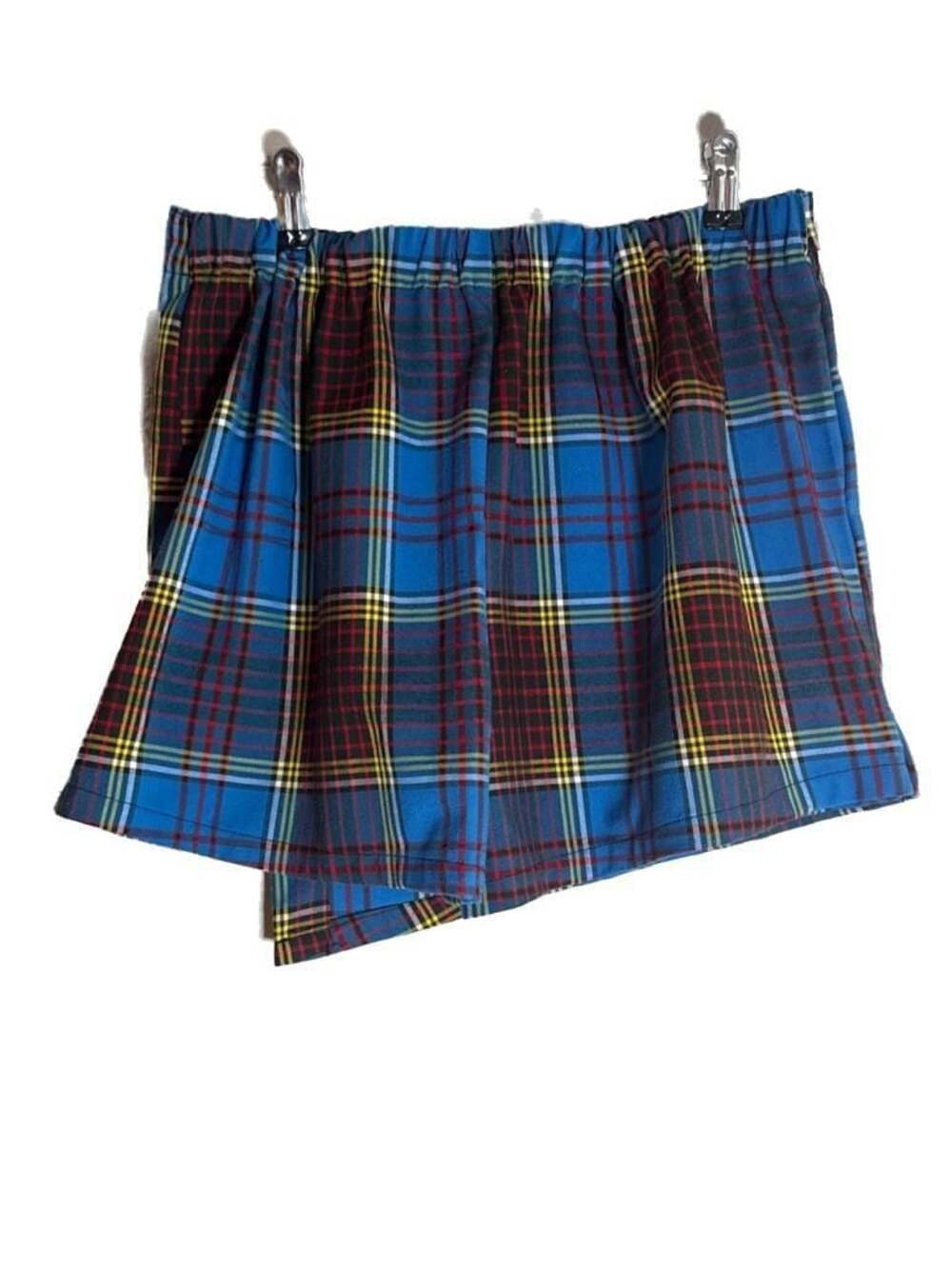 Truce Blue and Red Plaid Tartan Wrap Skort Decorative Snaps, Girls 16 - Picture 3 of 6